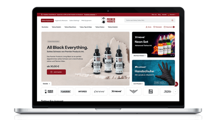 Shop für Tattoozubehör - nachher